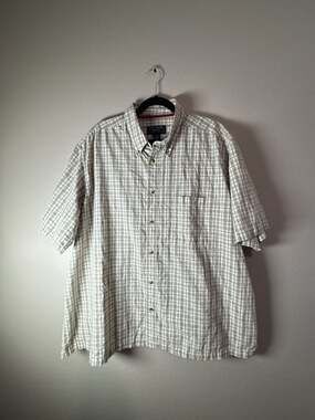 Levi Strauss Signature Premium Short Sleeve Plaid Button-Down Shirt
